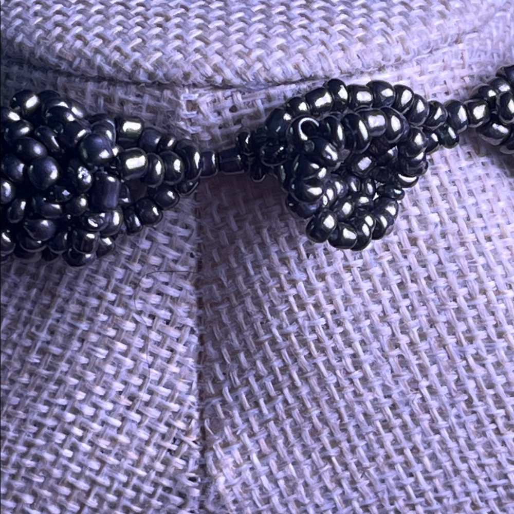 Statement Necklace Multiple (14) Strands Steel Gr… - image 4